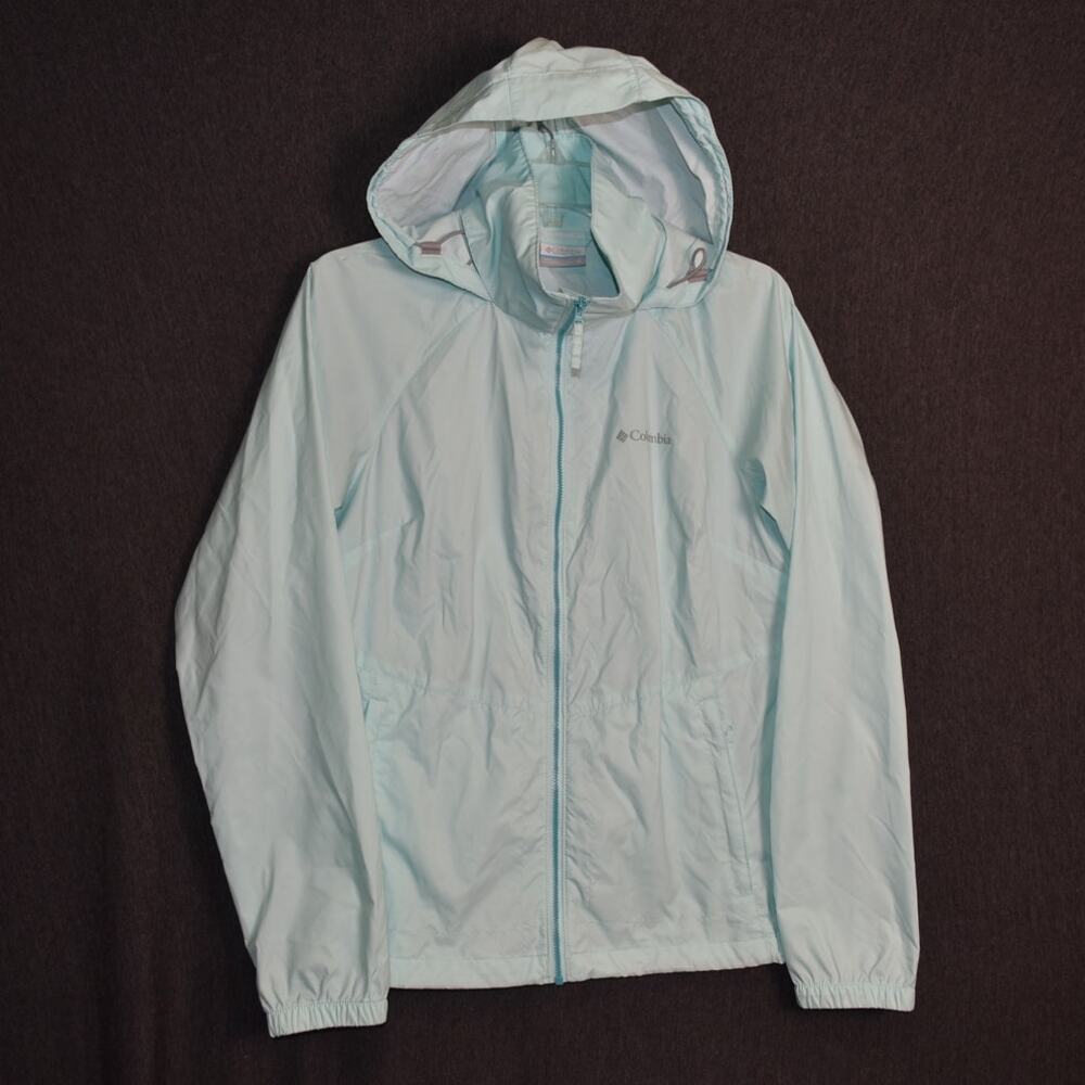 Columbia Women's Medium Light Blue Switchback III Waterproof Rain Jacket